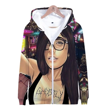 Mia Khalifa hoodie ponios mados drabužių užtrauktukas hoodie moterų palaidinukė mergaitėms 4XL Harajuku 3D hip-hop street wear striukė viršūnės