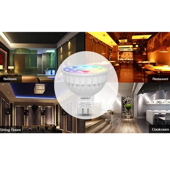 Miboxer FUT104 4W MR16 RGB+BMT MR16 LED Prožektoriai, LED Lemputės, lempos, Miegamojo Restoranas Sėdi kambaryje Virėjas kambario apšvietimo