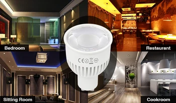 Miboxer FUT106 AC100~240V GU10 6W RGB+BMT LED Prožektorius focos led vietoje šviesos lempa, nuotoliniu ar app Namai, Restoranai, Barai Roon