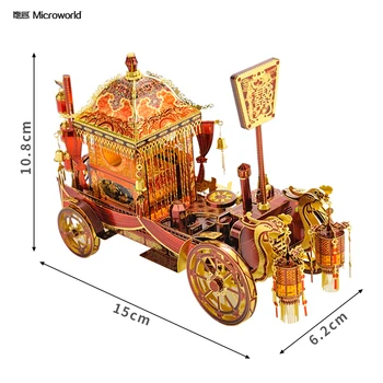 Microworld 3D Metalo Įspūdį Vestuvių automobilių Modelį 