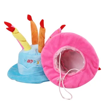 Mielas Naminių Kačių ir Šunų Kepurės su Gimtadieniu Skrybėlę su Tortas, Žvakės Dizainas Šalies Teddy Pudelis Kawaii Mielas Pet Style Skrybėlės