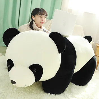 Mielas panda lėlės pliušinis žaislas national treasure juoda ir balta panda kūdikis miega su lėlių duoti draugei gimtadienio dovana