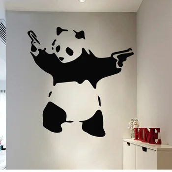 Mielas Panda Sienų Lipdukai Berniukas Namų Dekoro Gyvenimo Kambario, Miegamasis Kong Fu Vandeniui Vinilo Sienos Meno Decal 3998