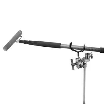 Mikrofonas Boompole Paramos Laikiklis iš Nerūdijančio aukštos kokybės Plieno Pakabos Bumas Žirkliniai Svirtimi C-Stovėti Mikrofono Stovo