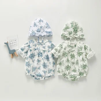 MILANCEL 2020 kūdikių girs drabužius visą rankovės kūdikio bodysuit su skrybėlę medvilnės kūdikių mergaitės, apranga
