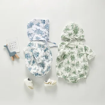 MILANCEL 2020 kūdikių girs drabužius visą rankovės kūdikio bodysuit su skrybėlę medvilnės kūdikių mergaitės, apranga