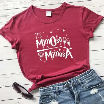 Mimoza grafinis vyno mylėtojas moterų mados unisex šūkis citata juokingas grunge tumblr hipster marškinėliai mergina gatvės stiliaus tees meno viršūnes