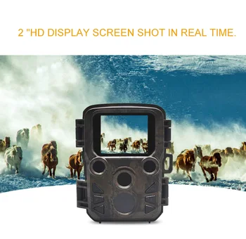Mini 300 Medžioklės Kameros 12MP 1080P HD 32GB Medžioklės Takas Kameros Gyvūnijos Skautų Laukinių Gyvūnų Photoshooting Medžioklės Kameros