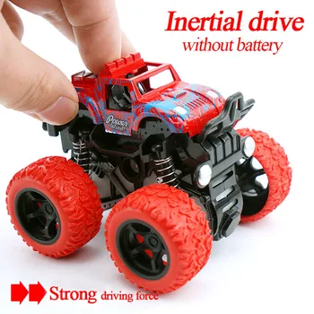 Mini 4Wd Inercijos Pasukti Automobilį Žaislai Trinties Galios Keturių Ratų Off-Road Transporto priemonė Diecast Modelis Inercinės Automobilių Žaislas