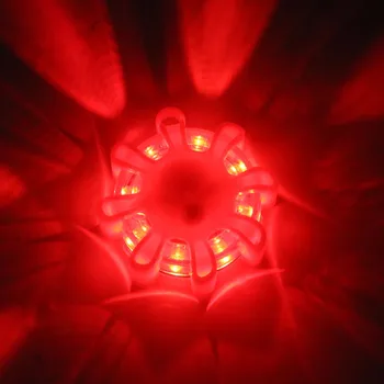 Mini 8* LED Avarines Blyksnius Raudona Kelių Blyksnius Magnetas Mirksinti Įspėjamoji Naktį Žibintai Pakelės Disko Švyturys Automobilių Sunkvežimių Valtis