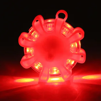 Mini 8* LED Avarines Blyksnius Raudona Kelių Blyksnius Magnetas Mirksinti Įspėjamoji Naktį Žibintai Pakelės Disko Švyturys Automobilių Sunkvežimių Valtis