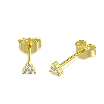 Mini 925 sterlingas sidabro ausų, nagų skylę stud Auskarai moterims 14K Aukso Maži Auskarai Fine Jewelry brincos Priedai