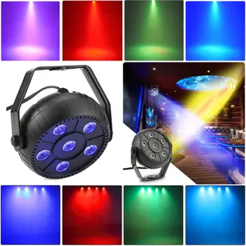 Mini 9W Lazerio Dj Disco Ball Scenos Šviesos 6 Led RGB Plovimo Poveikis Nešiojamų Etapą Par Šviesos Auto Garso Įjungimo Patalpų Diskoteka Lempos