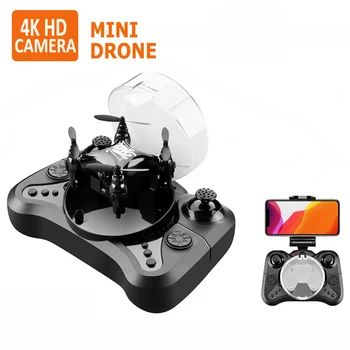 Mini Drone su HD kamera Kišenėje Wifi Rc Quadcopter Selfie Sulankstomas dron Vaikų lauko/patalpų žaislai