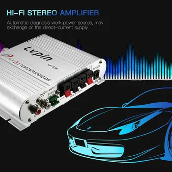 Mini HiFi Skiedra 12V 20W CD MP3 Radijas Car Auto Motorinė Valtis Namų Audio Stereo Bass Garsiakalbis, STIPRINTUVAS BOOSTRER Verstarker Transporto priemonės