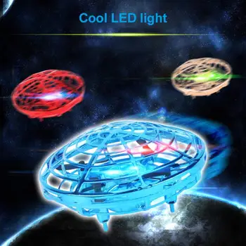 Mini Kid 4 Ašies Nso 360 laipsnių sukimosi plaukioja LED Indukcijos Vertus, skrendančių Orlaivių Žaislas Indukcijos Drone Vaikų Elektroninis Žaislas