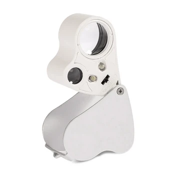Mini Kišenėje Aukštos Aišku, 60X 30X LED Šviesos Mini didinamasis stiklas Nešiojamų Įrašą LED Mikroskopu Didinamuoju Stiklu