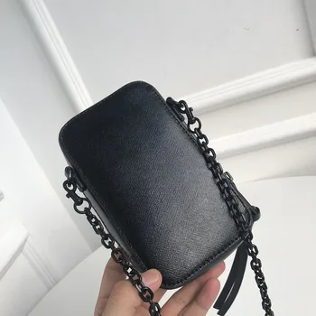 Mini krepšys mobilus telefonas black vaivorykštės spalvų natūralios Odos piniginės medžiaga
