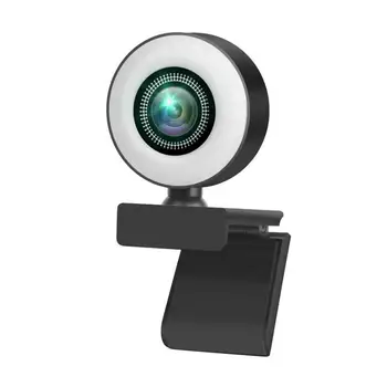Mini LED Kameros 1080P 30 fps Tinklo Auto Focus Kompiuterio Kamera Webcam 1920*1080 Rezoliucija Užpildyti Šviesos Web Cam LED Šviesos Fotoaparatas