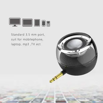 Mini nešiojamas telefono garsiakalbis, 3.5 mm AUX audio sąsaja, plug and play, tinka 