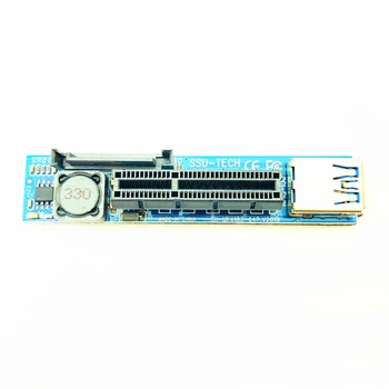 Mini PCIE PCI-E X4 Lizdas Stove Kortelės Prievado Adapteris KOMPIUTERIO Grafikos plokštės Jungtis su 60CM USB3.0 ilgiklis PCI Express Stove