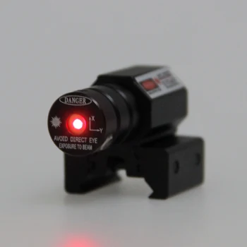 Mini Red Dot Lazerio Akyse 635-655nm Bangos Pistoletas 50-100 Metrų Nuotolio Koreguoti 11mm&20mm Picatinny Rail Medžioklės