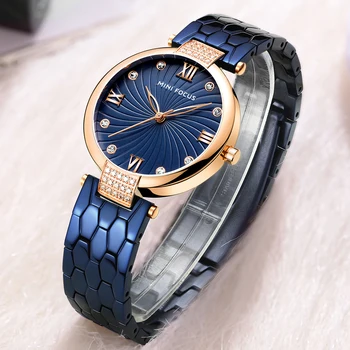 MINIFOCUS Prekės Prabangių drabužių Moterims, Kvarciniai Laikrodžiai Ponios Suknelė Žiūrėti Moterų Laikrodis Rose Gold Reloj Mujer Dames Horloges