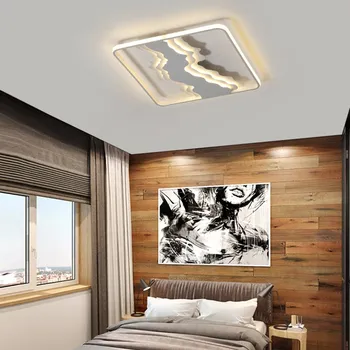Minimalizmas Stačiakampis Aliuminio Modernios Led lubų šviesos gyvenimo kambario, miegamasis Turas 85-265V Baltos Spalvos Lubų Lempos Šviestuvai