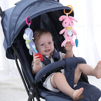 Minkštas Pliušinis Kūdikių Barškučių Žaislai 0-12 Mėnesių Mielas Triušis, Šuo Automobilio Dugno Vežimėlis Baby Mobili Kabo Varpas Žaislai Naujagimiams Komfortą Lėlės
