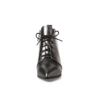 MLJUESE 2019 moterų batai karvės odos goth batai pažymėjo tne rudenį, pavasarį mažo kulno fenty grožio būti batai dydis 34-43