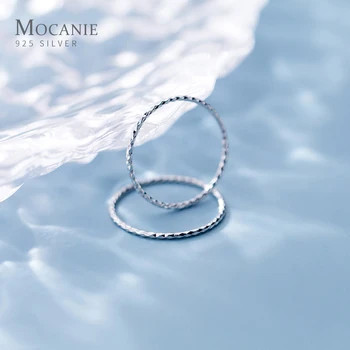 Mocanie Madinga Vienas Turas Ratas Plonas Žiedas Moterims 925 Sterlingas Sidabro Paprastų Geometrinių Žiedas Fine Jewelry 2020 Dizainas