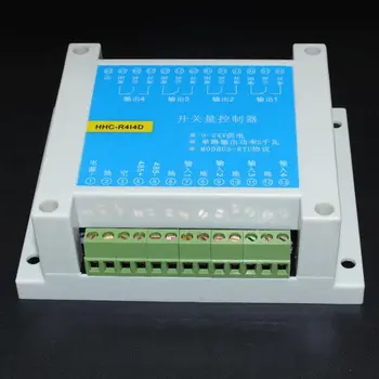 MODBUS RTU protokolo 4 4 iš kontrolės relės modulis RS-485 perjungti įvesties ir išvesties PLC modulis
