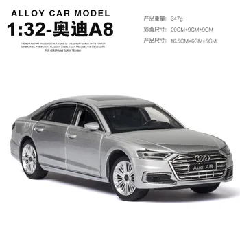 Modeliavimo Audi A8 lieti automobilio modelis 1:32 modeliavimas žaislas automobilis automobilio žaislas vairo amortizatorius vaikų gimtadienio dovana
