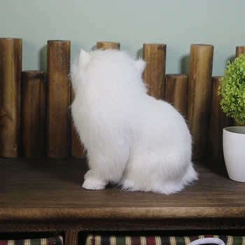 Modeliavimo Mielas Balto Kailio Persų Katė Pliušinis Gyvas Kačiukas Gyvūnams, Vaikams, Žaislai, Gimtadienio Dovanos Festiveal Apdailos Ornamentu Pet