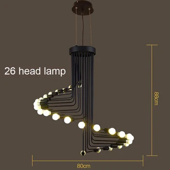 Modernaus derliaus Loft Pakabukas šviesos Ketaus sraigtiniai Laiptai Lempos Lašas šviesos Šviestuvas kabo šviesa antikvariniai amerikos priedai veltiniams, vilna lempa