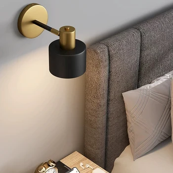 Modernus dekoro sienos lempos miegamojo Veidrodis Koridoriuje ranka pasukamas jungiklis su LED skaitymo šviesos naktį naktiniai patalpų ir namų interjerą
