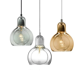 Modernus Minimalistinis Stiklo lempų gaubtų kabo lempa valgomasis, Baras, Virtuvė, dizaineris apšvietimas šviestuvai