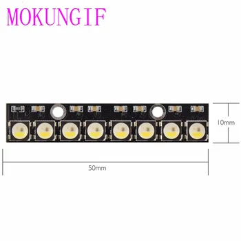 Mokungit WS2812B 8 Bitai Led Pikselių SK6812 WS2812B 5050 RGB+ Šilta Balta/RGB LED Šviesos Žiedas su Integruota Ragid Juostelės DC5V