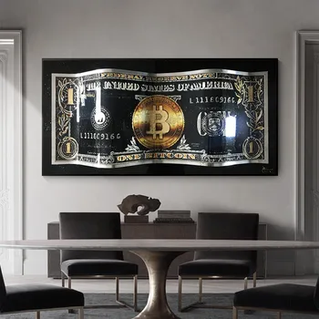Monopolija Doleris Meno Drobė Plakatų Ir Grafikos Kūrybinių Pinigus 100 Dolerių Nuotrauką Sienų Dekoras Tapyba Už Liviung Kambarys