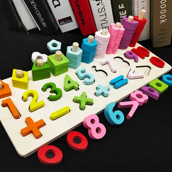 Montessori Ugdymo Mediniai Žaislai vaikams Valdybos Matematikos Žvejybos Skaičius Numerių Atitikimo Skaitmeninės Formos Rungtynių Pradžioje Švietimo Žaislas
