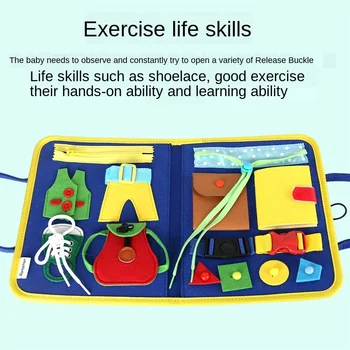 Montessori Žaislai Įgūdžių, Praktikos Medžiaga Knyga Pagrindinių Mokymo Jutimo Valdybos Vaikščioti Ntelligence Plėtros Žaislas