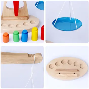 Montessori Žaislai Švietimo Mediniai Žaislai Vaikams Ankstyvo Mokymosi Vaikai Balansas Masto Mokymo priemonių