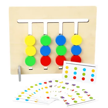 Montessori Žaislas Spalvų ir Vaisių Dvipusis Atitikimo Žaidimas Loginiu Mąstymu Mokymo Vaikams mokomieji Žaislai Vaikams Medinis Žaislas