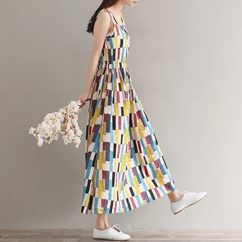 Mori Mergina Saldus Sundress 2019 Naujas Mados Moterų Berankovis Gėlių Spausdinti Vasaros Suknelės Aukšto Juosmens Moterų Vintage Suknelė Vestido