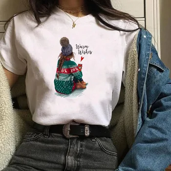 Moteriški Elnias Avokado mielas Atostogų Animacinių filmų Naujųjų Metų Linksmų Kalėdų marškinėliai Moteriška T Marškinėliai, Camisas Mujer Marškinėlius Moterims Topai
