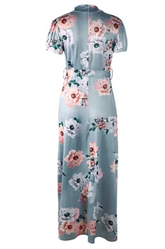 Moterys Seniai Maxi Suknelė 2020 Metų Vasaros Gėlių Spausdinti Boho Stiliaus Paplūdimio Suknelė Atsitiktinis Trumpas Rankovės Tvarstis Šalis Suknelė Vestidos De Fiesta