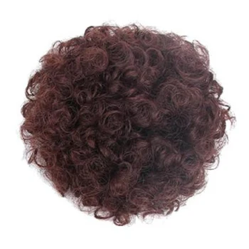 Moterys Trumpas, Garbanotas Sintetinių Afro plaukai surišti į uodegą Didelis Plaukų Pratęsimo Visas Perukas Hairpiece Aukštos temperatūros šilko plaukų perukas žiedas Plaukų Accesso