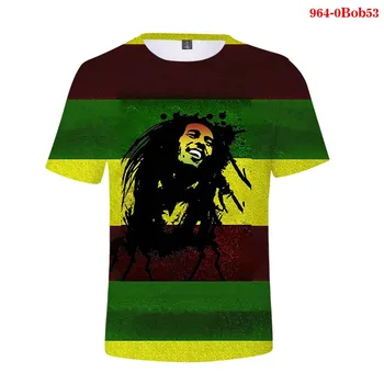 Moterų Drabužiai Juokinga, Bob Marley T-Shirt 3D Spausdinimo Tee Marškinėliai Hipster Trumpas Rankovėmis Harajuku Streetwear Bob Marley Marškinėliai Atsitiktinis