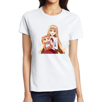 Moterų Himouto Umaru Chan T-Shirt Girls Balta Spalva Anime Trumpas T Marškinėliai Topai Tees marškinėlius Moterų Mados Mergaičių Animacinių Drabužiai