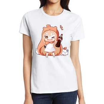 Moterų Himouto Umaru Chan T-Shirt Girls Balta Spalva Anime Trumpas T Marškinėliai Topai Tees marškinėlius Moterų Mados Mergaičių Animacinių Drabužiai